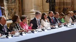 TM The King and Queen meet with the members of the boards of trustees of the Princess of Asturias Foundation