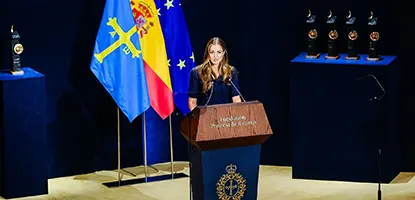 HRH The Princess of Asturias during her speech at the ceremony of the 2023 Princess of Asturias Awards