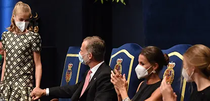 La Familia Real durante la Ceremonia de los Premios Princesa de Asturias 2021