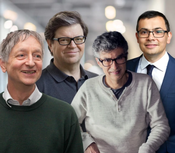 Geoffrey Hinton, Yann LeCun, Yoshua Bengio y Demis Hassabis