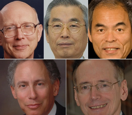 Sumio Iijima, Shuji Nakamura, Robert Langer, George M. Whitesides y Tobin Marks