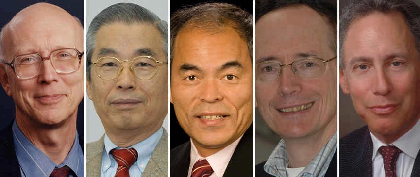 Sumio Iijima, Shuji Nakamura, Robert Langer, George M. Whitesides y Tobin Marks