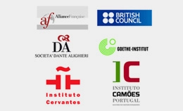 Alliance Française, Società Dante Alighieri, British Council, Goethe Institut, Instituto Cervantes e Instituto Camões