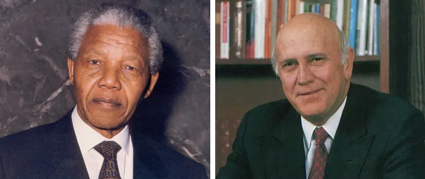 Frederick W. de Klerk and Nelson Mandela