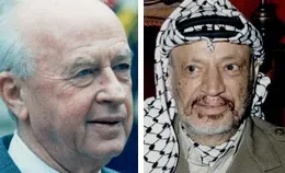 Isaac Rabin y Yaser Arafat