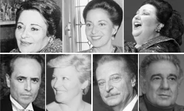 Victoria de los Ángeles, Teresa Berganza, Montserrat Caballé, José Carreras, Pilar Lorengar, Alfredo Kraus and Plácido Domingo