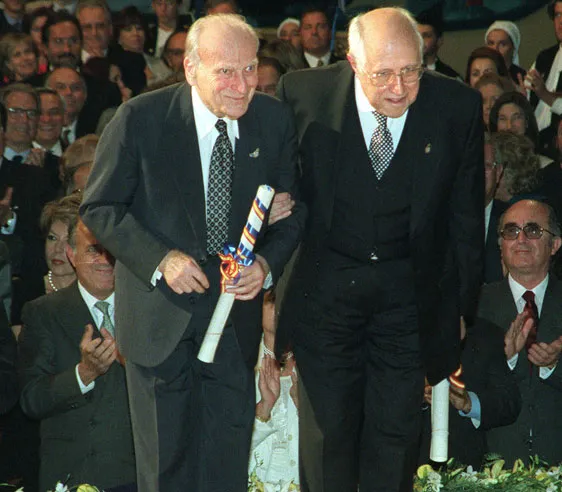 Mstislav Rostropovich and Yehudi Menuhin