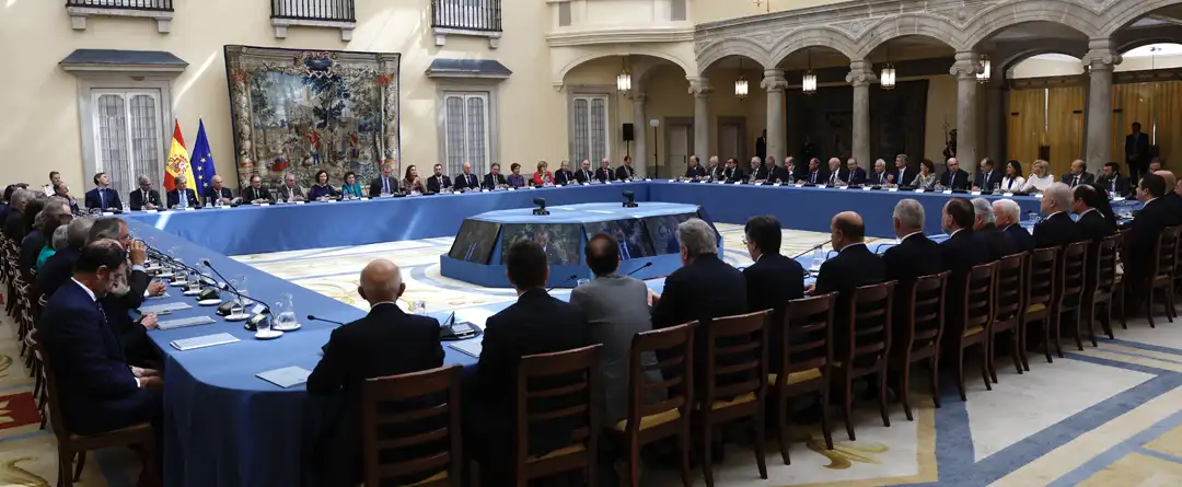 Their Majesties The King and Queen meet with the members of the Princess Asturias Foundation's Boards of Trustees