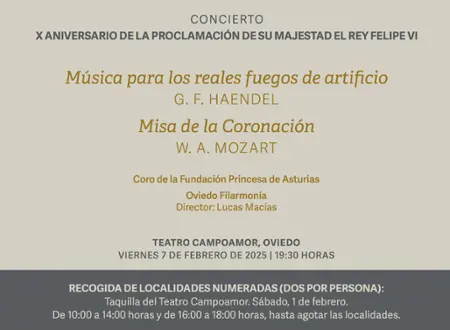 Concert by the Princess of Asturias Foundation Choir and the Oviedo Filarmonía Orchestra on the occasion of the 10th anniversary of the proclamation of His Majesty King Felipe VI